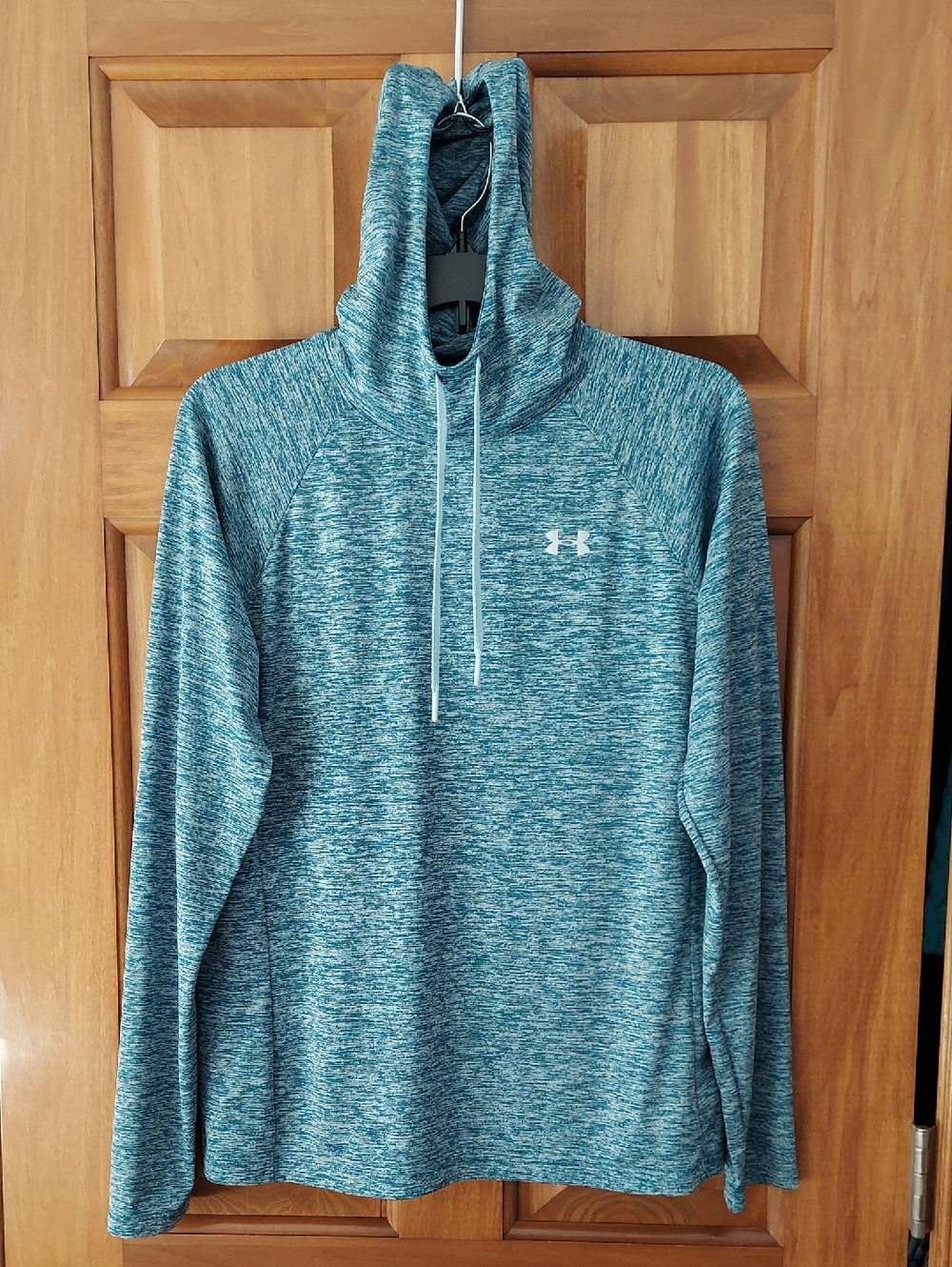 Under Armour Women's Heatgear Blue Marble Hoodie, Lightweight, Size XL, Like New